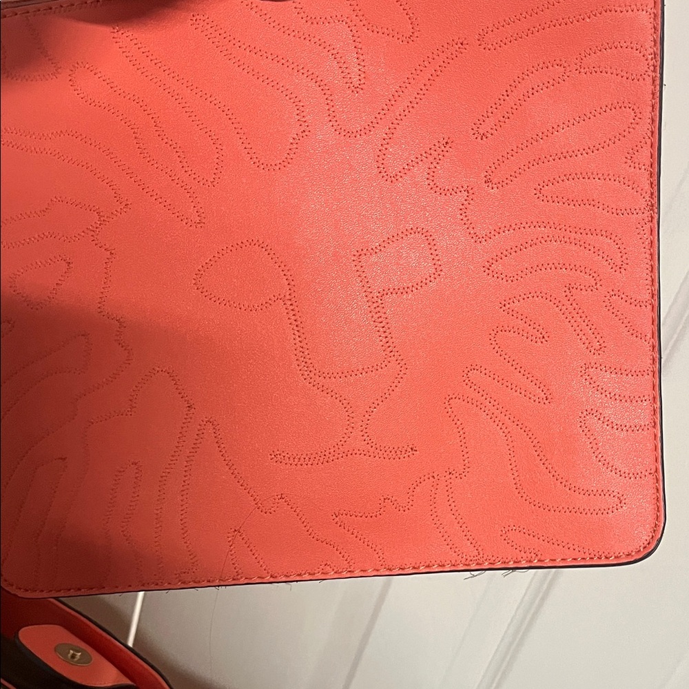 Anne Klein Coral and Tan Tote Bag - Picture 8 of 13